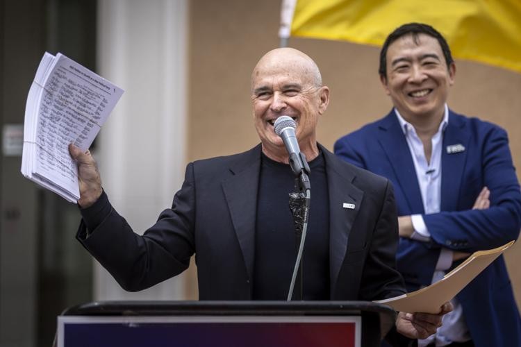 Bob Perls with Forward Party Co-Founder Andrew Yang